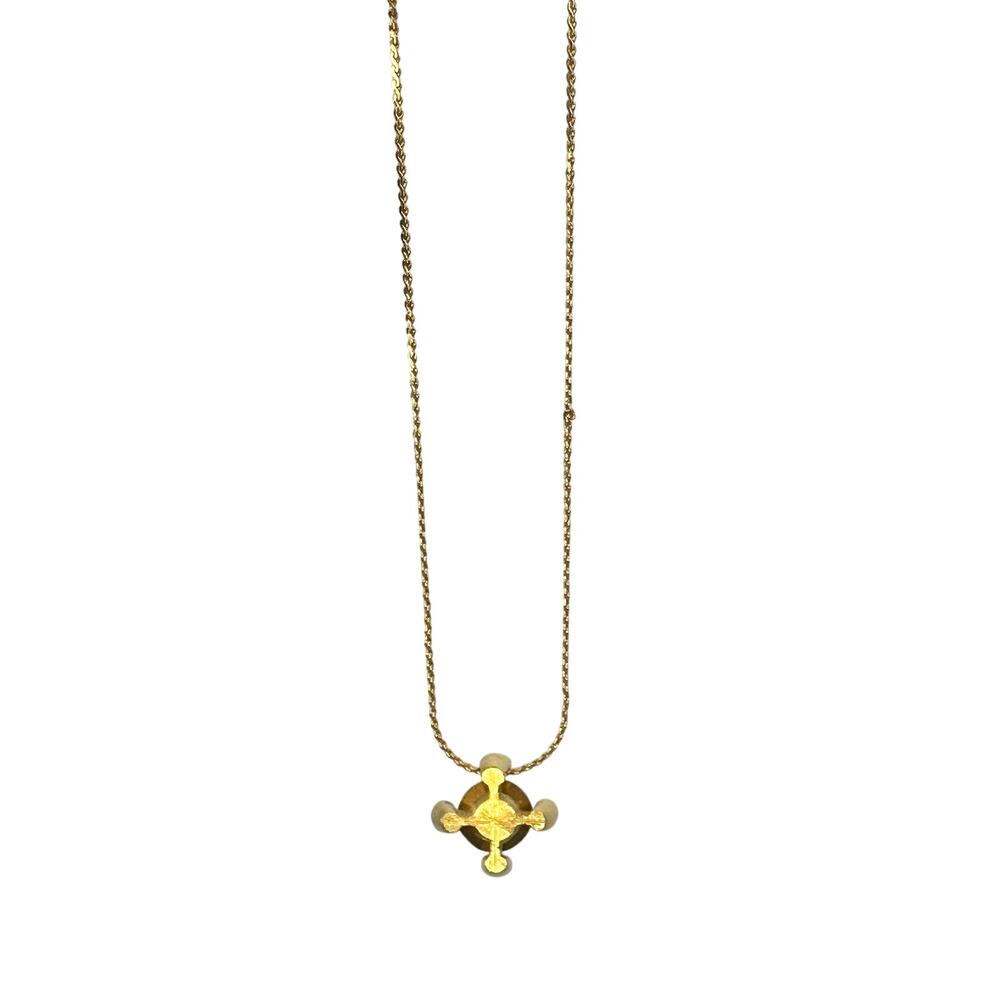 Givenchy Crystal/White Gemstone Solitaire Gold Plated Necklace (Vintage) - Picture 11 of 14